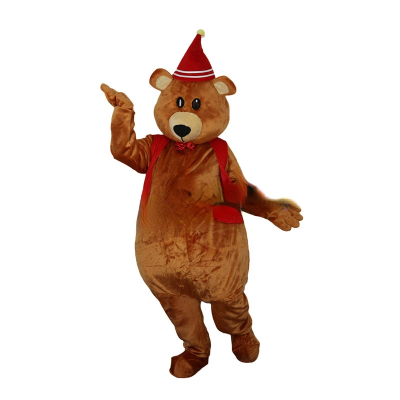 Cute Bear Furry Cartoon Custom Walking Puppet Animal Costume Costume Christmas Bear Mascot