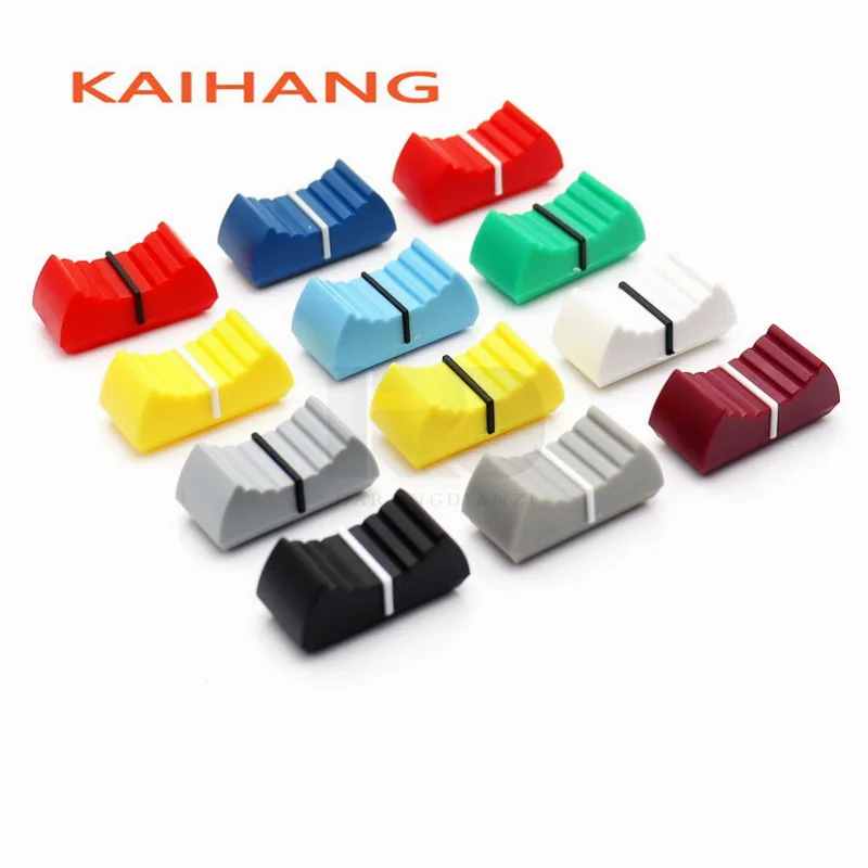 10PCS 24*12*11MM plastic mixer push key cap linear sliding potentiometer cap sound card volume  adjustment cap aperture 4MM/8MM