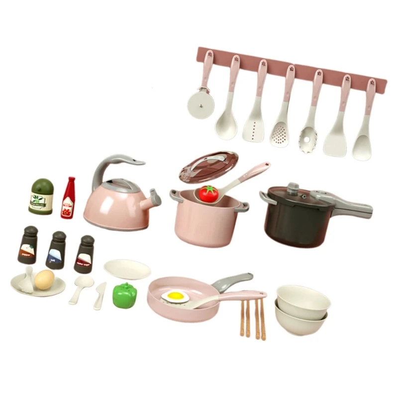 Cookware Kits Pretend Play Foods Set Toy Cookware Toy Cooking Set Early Development Educational Gift