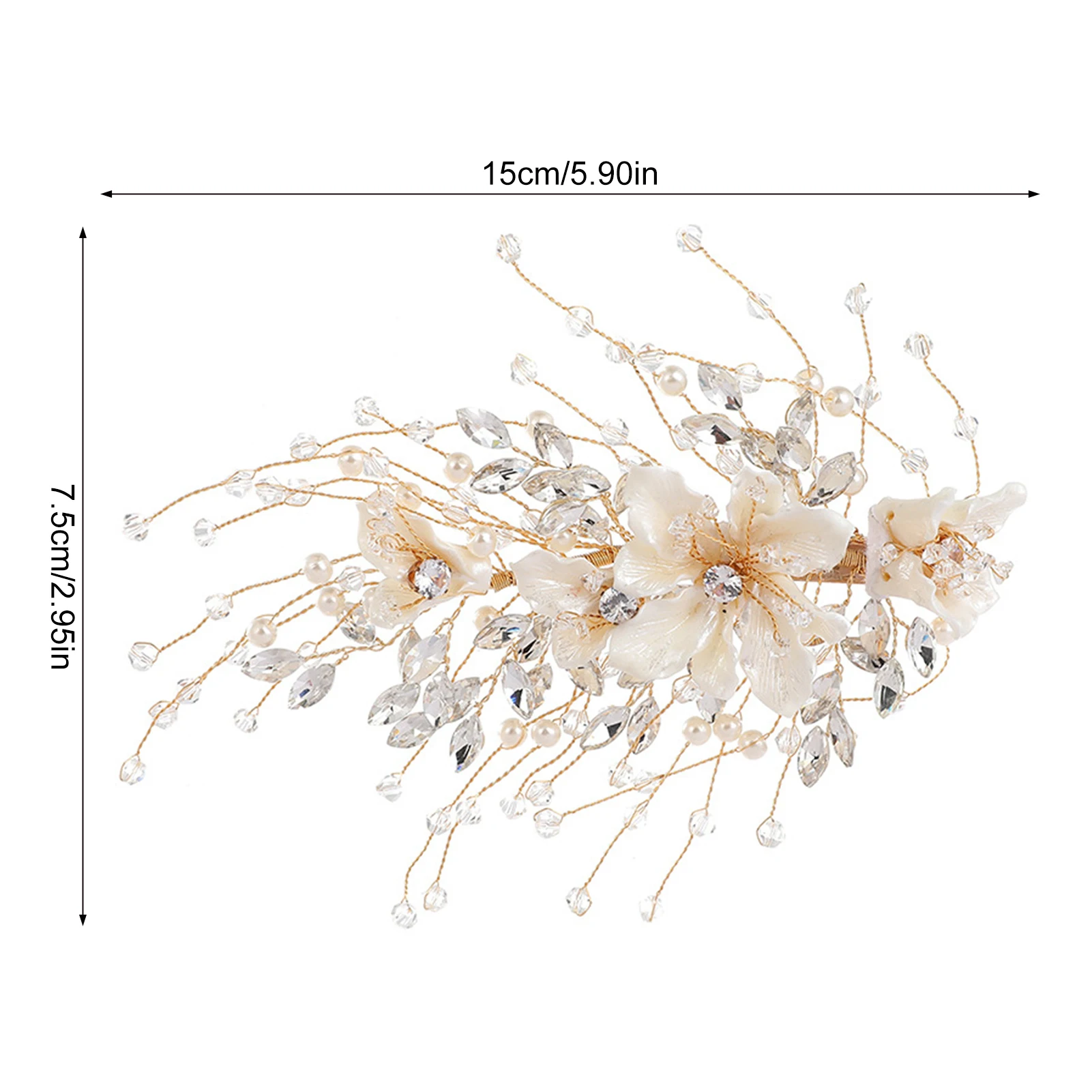 

Заколка для волос с кристаллами и жемчугом, заколка для волос, повязка на голову для женщин, вечерние стразы, свадебные аксессуары для волос, ювелирная заколка, повязка на голову, подарок
