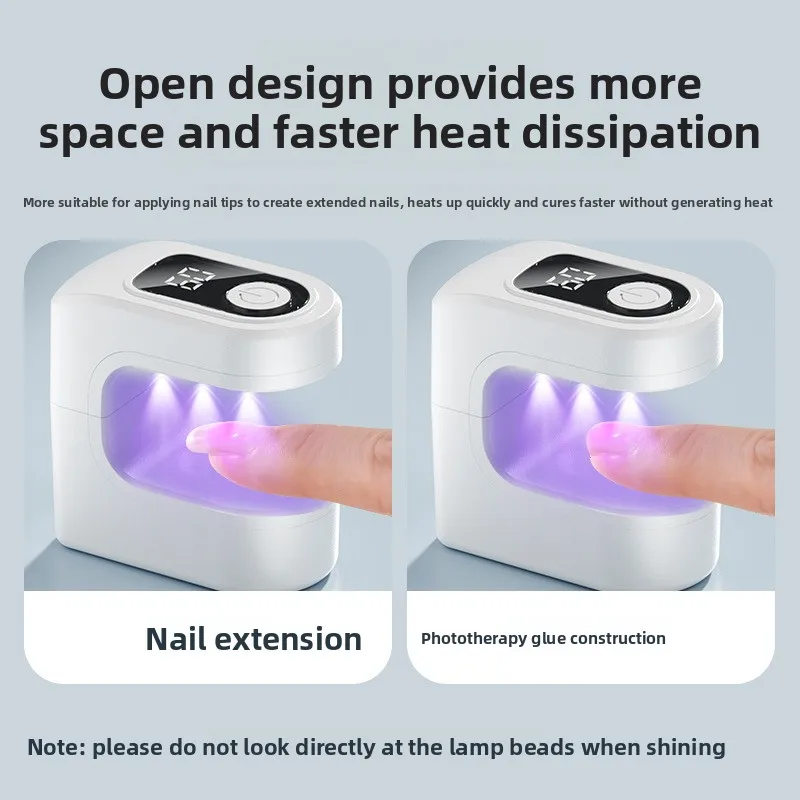 Portable small sugar cube manicure lamp small mini phototherapy machine quick-drying nail polish glue baking lamp