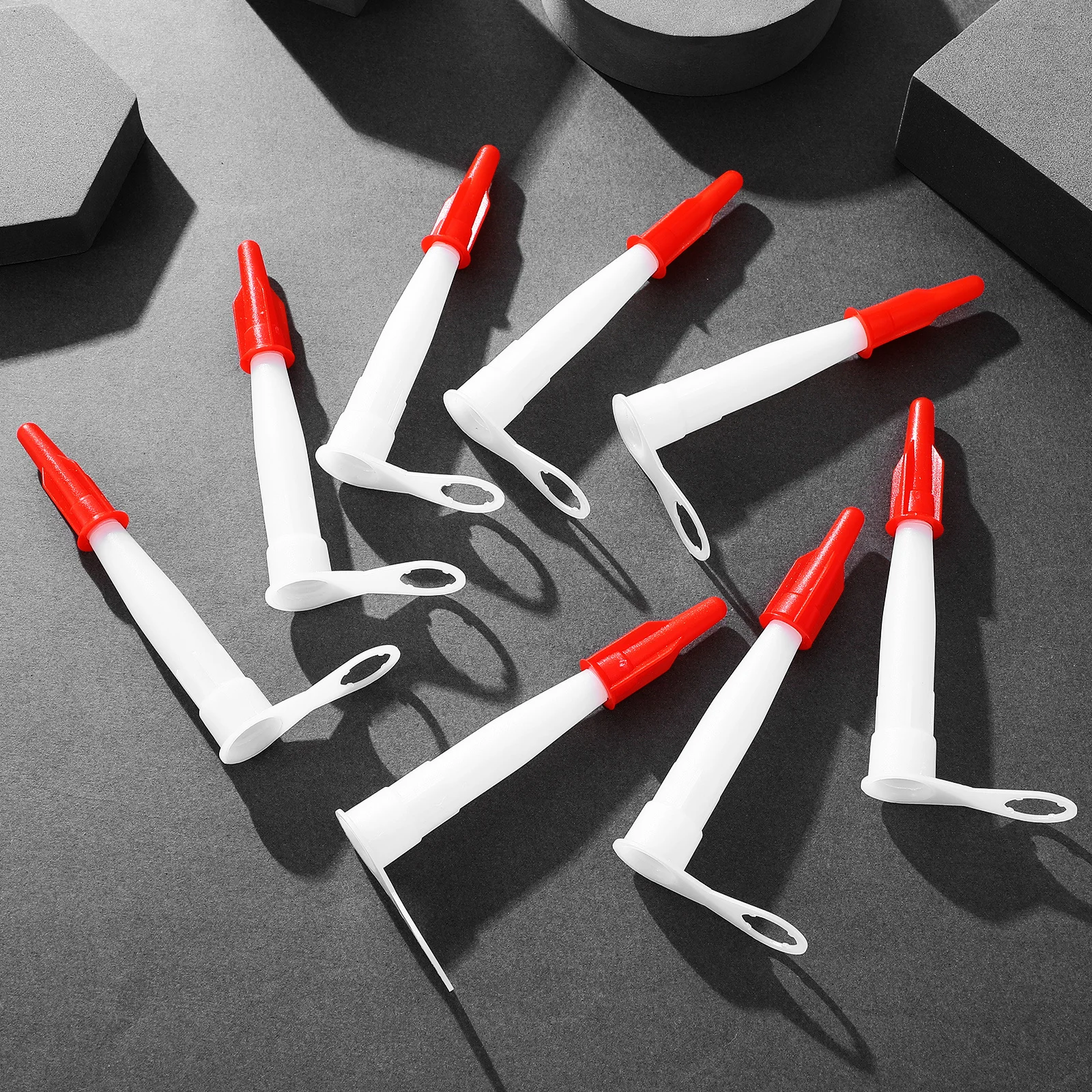 20 Buah Ujung Nosel Caulk Pengganti Kualitas Premium untuk Mesin Caulking Alat Ekstensi Mudah Dipasang untuk Konstruksi Rumah