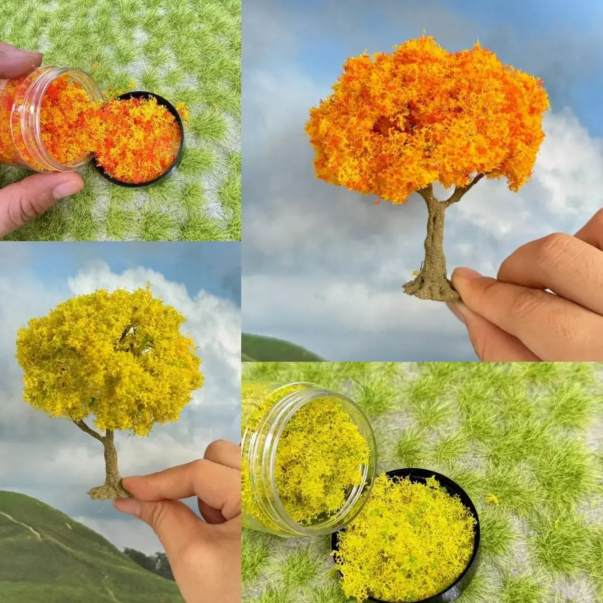 Diy Artificial Modeling Sponge Tree Powder Terrain Kits for Making Trees/Micro Landscape/Decoration/Wargaming/Diorama 30G/BAG