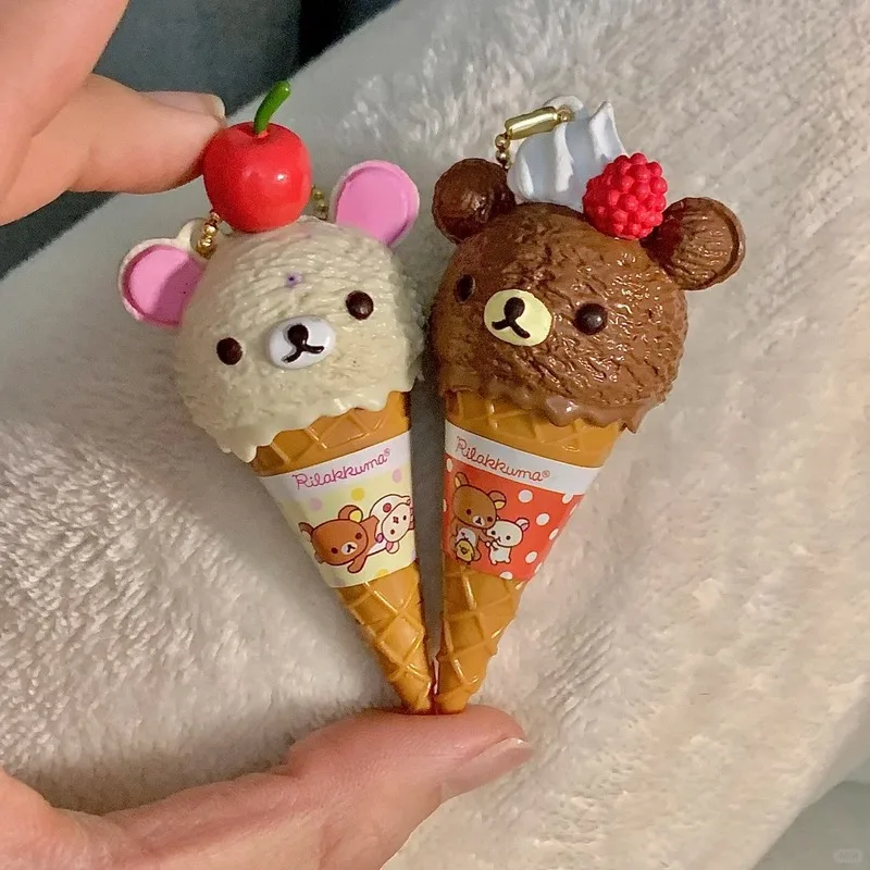 

Аниме милая кавайная капсула слепая коробка игрушка мороженое медведь цепочка из бисера подвесная сумка кукла модель игрушки украшение кулон подарок на день рождения