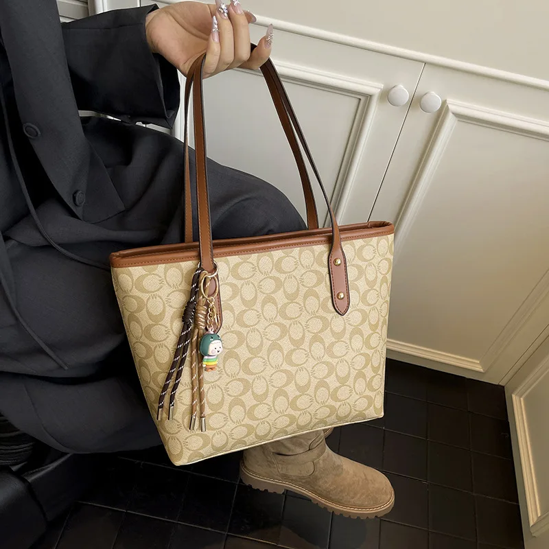 

2025 New Designer Printed Tote Bag - Stylish & Spacious Shoulder Bag for Women, Trendy Shopping Bag for Daily Use