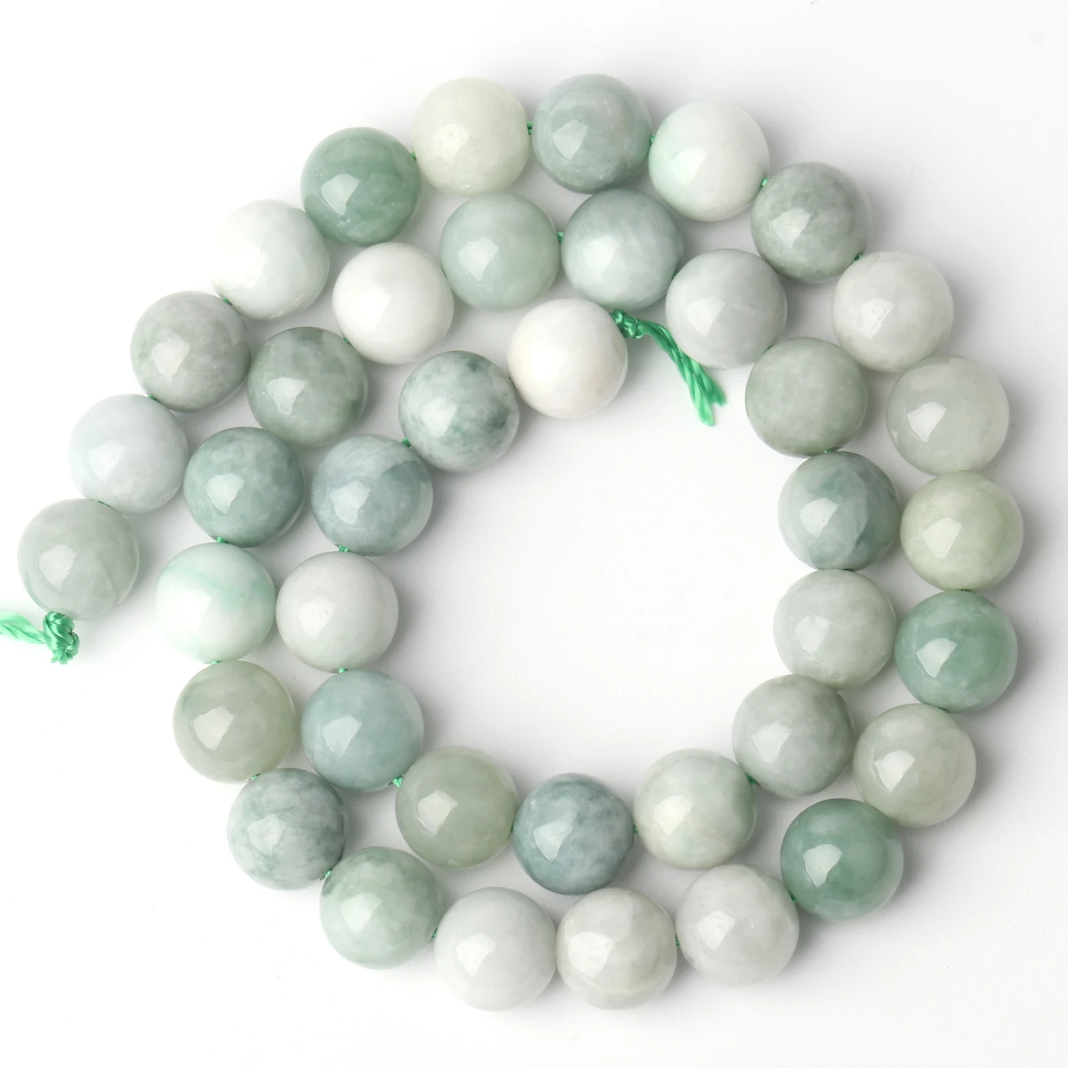 6/8/10mm High Quality Natural Stone Burmese Jade Beads Round Loose Spacer Beads for Jewelry Making DIY Charms Bracelets 7.5/15\'\'