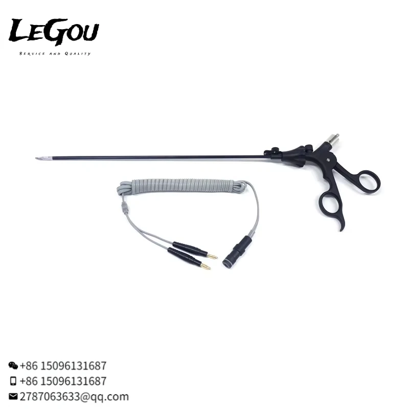 Laparosco-pic Bipolar Forceps with Cable, Reusable Bipolar Coagulation Maryland Forceps