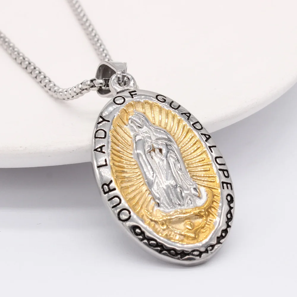 European and American Fashion Minimalist Notre Dame Stainless Steel Pendant Necklace Chain