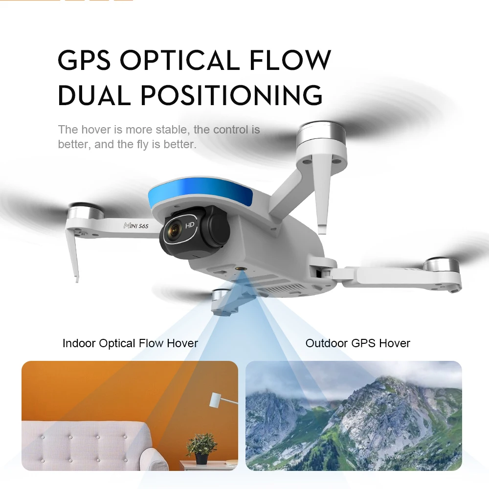 2024 New S6S Mini Drone Professional 8K Ultra HD Camera 5G WIFI FPV GPS Optical Flow Brushless Motor Quadcopter RC Drones Toys