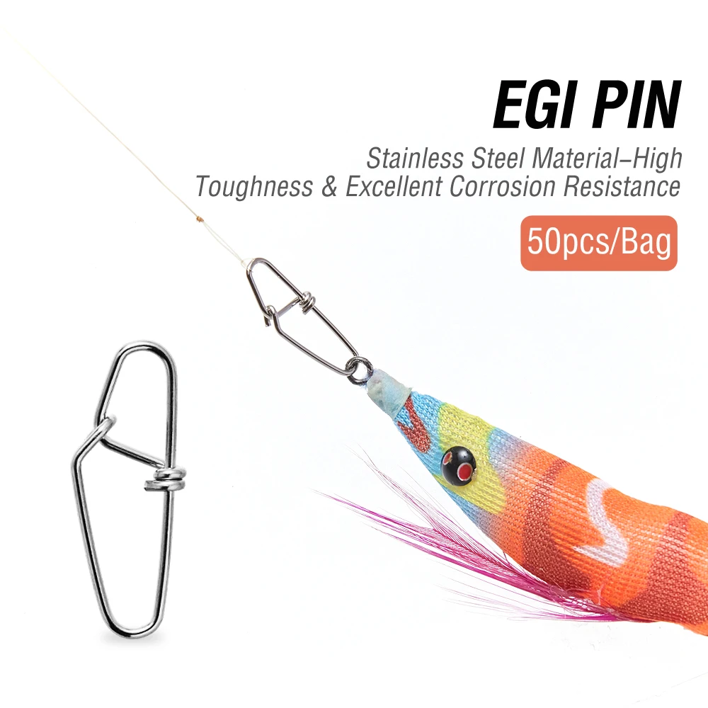 50 Stück Angel-Schnappverschlüsse aus Edelstahl, Schnellwechsel-Köderclip, Korrosionsbeständiger Angelzubehör-Verbinder für Salzwasser und Süßwasser – Detail 5