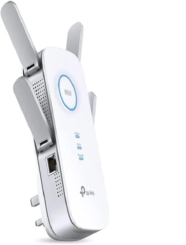 TP-Link Universal Dual Band Range Extender, Broadband/Wi-Fi Extender, wi-Fi Booster/Hotspot with 1 Gigabit Port and 4 Antennas