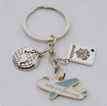 Personalized Earth Airplane Keychains No Matter Where Pendant Travel Keyring Friendship Best Friend Jewelry Diy Handmade