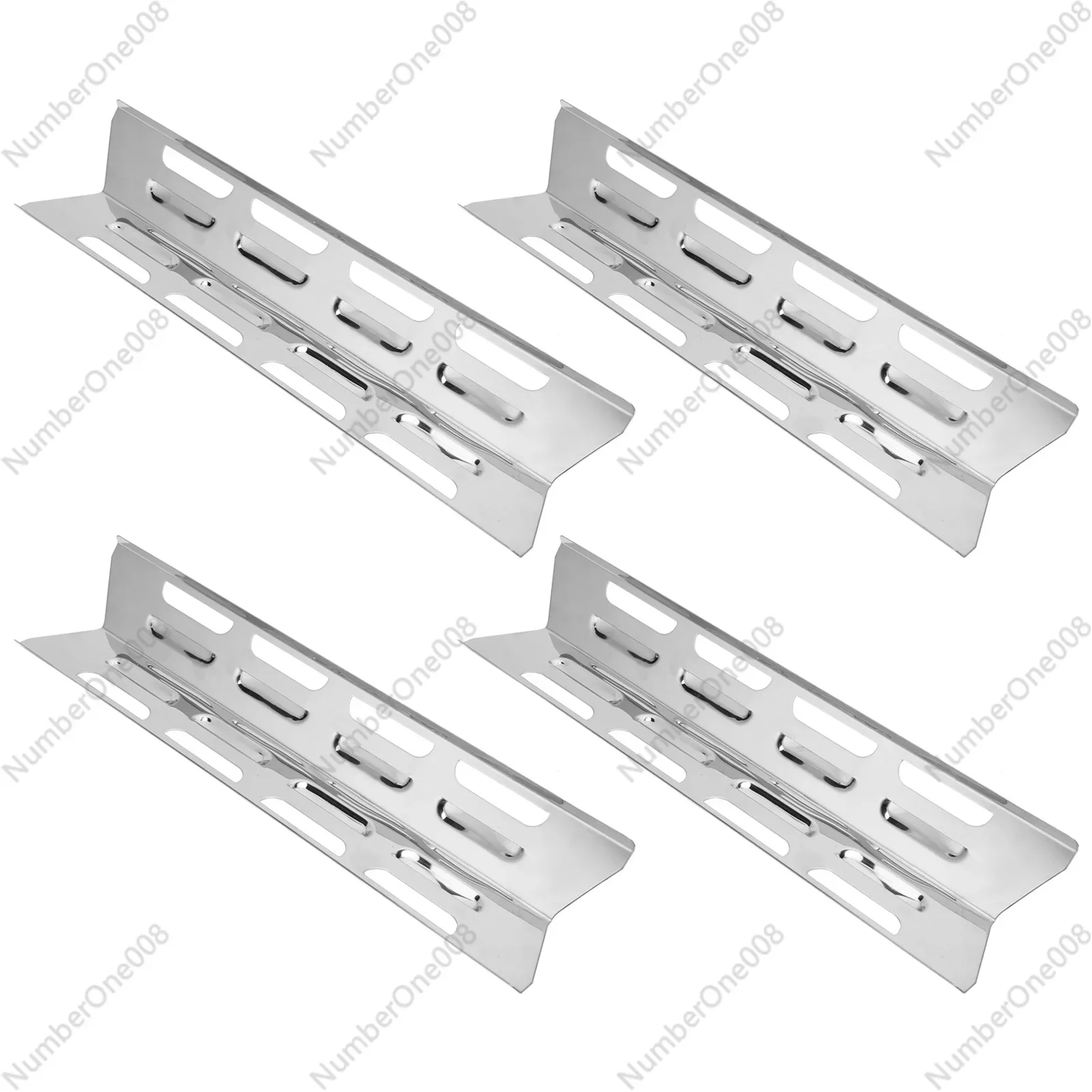 4Pcs Heat Plate Stainless Steel Gas Grill Oven Heat Plate Heat Tents Deflector  Cover Accessory