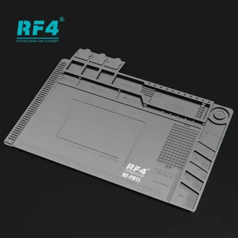 RF4 450*298mm RF-PO11 Antistatic Heat Insulation Pad Microscope Base Mat Mobile Phone Mainboard IC Chipping Soldering Platform