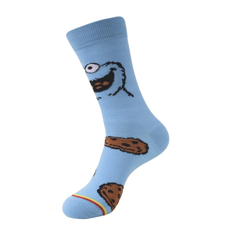Street Socks Rote Elmo Blaue Cookie Guy Gelbe Big Bird Cosplay Baumwoll-Personalitätssocken Trendige Strümpfe Stricksocken Weihnachten – Detail 7