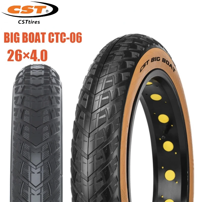 Fat Tire 20x4.0 26x4.0 CST BIG BOAT CTC-06 CST New Brown Family Top Dark Skin Collection Electric Bicycle Tire