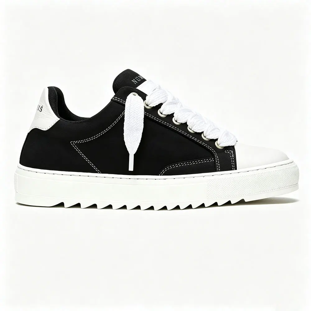 Retro Black White Sneakers Women Men Platform Chunky Sole Casual Shoes Vintage Wide Skate Shoes Harajuku Streetwear Sneakers