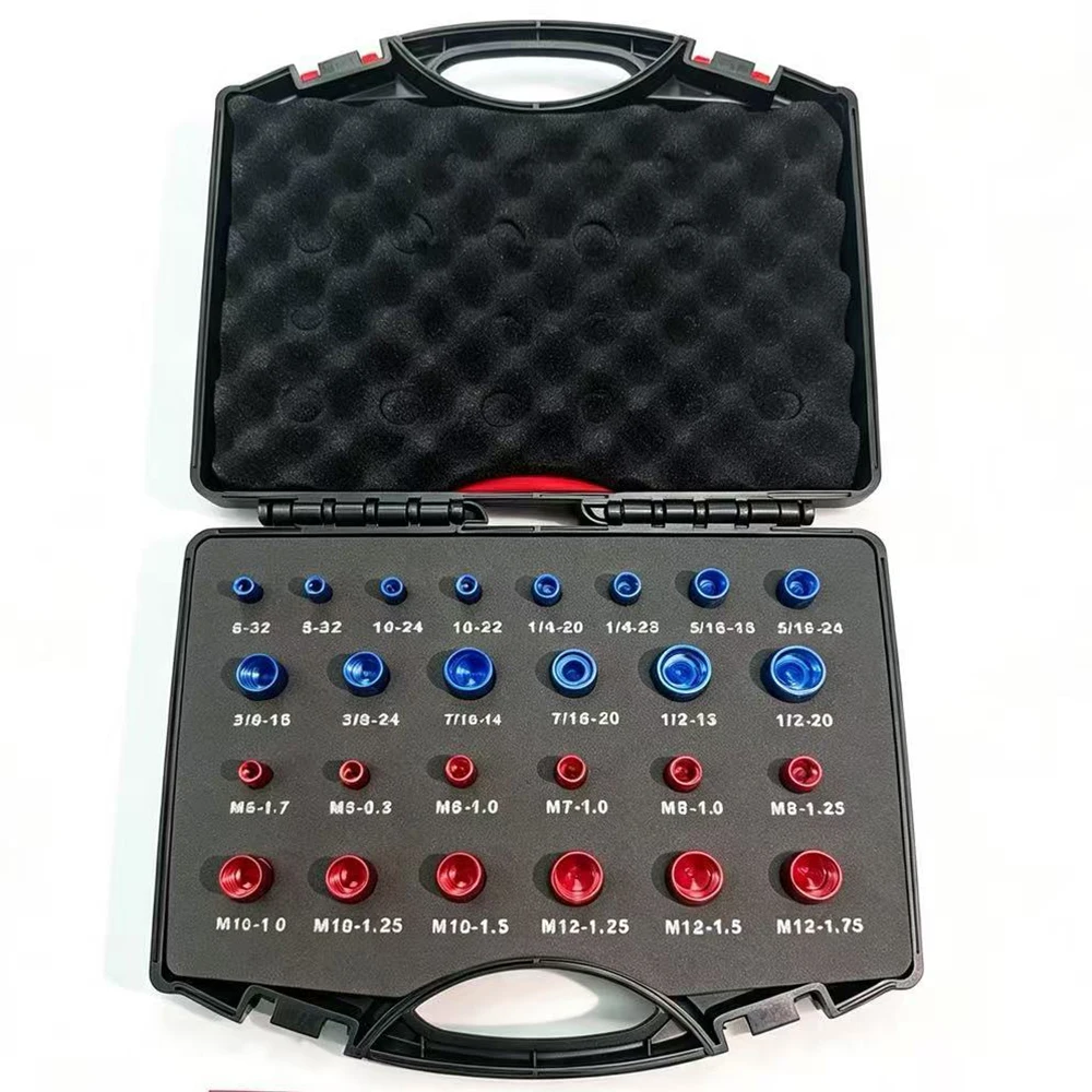 26Pcs Nut and Bolt Thread Checker, 12 Metric & 14 Inch Screw Gauge Tool, Fastener Size Identifier Ruler for Workshop
