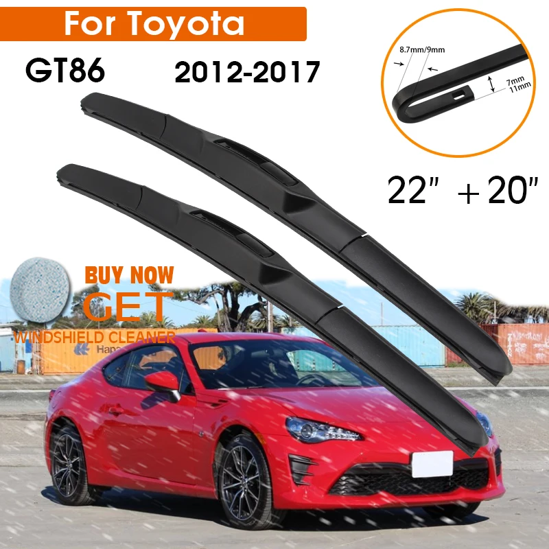 

Car Wiper Blade For Toyota GT86 2012-2017 Windshield Rubber Silicon Refill Front Window Wiper 22"+20" LHD RHD Auto Accessories