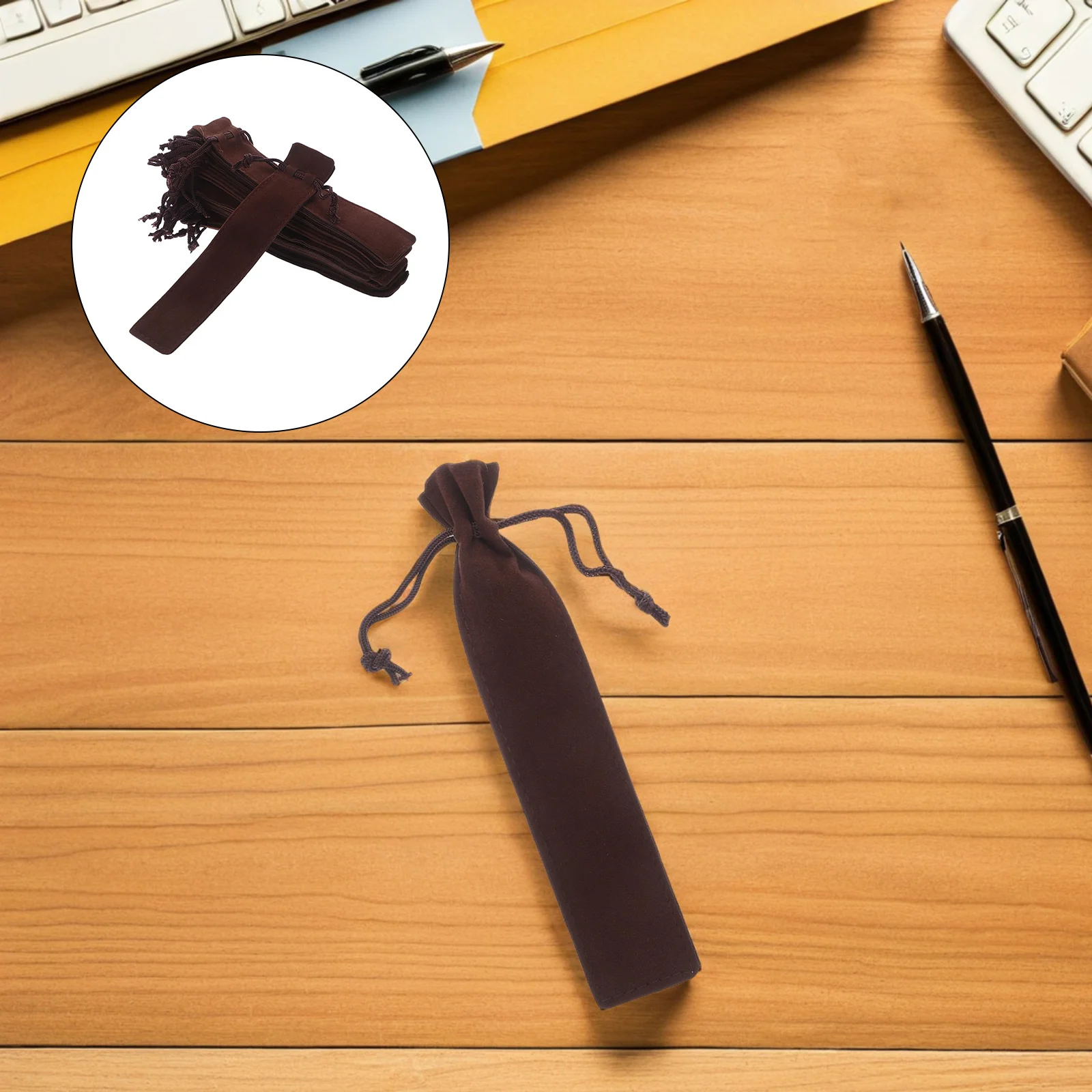 

35Pcs Drawstring Pen Pouch Bag Case Pencil Organizer Stationery Storage for Students Office Bags Drawstring