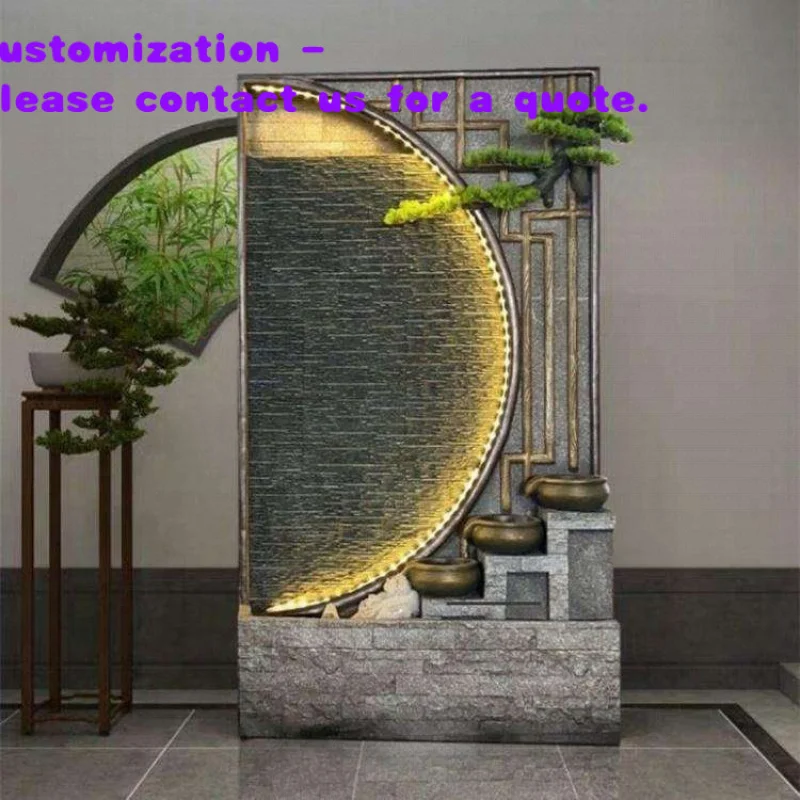 

Декоративный фонтан-водопад Custom.Zen для сада, балкона, пруда, ландшафтного дизайна B&B, с двусторонними переливающимися элементами