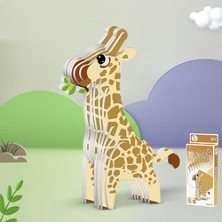 Animal 3D Paper Puzzle For Kids Educational Montessori Toys Funny DIY Manual Assembly Three-dimensional Model Toy For Boy Girl