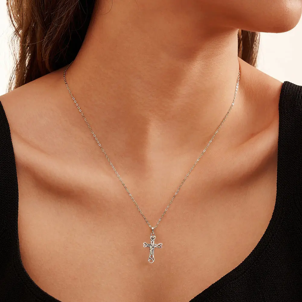 

S925 Pure Silver Necklace | Handmade Solid Pendant, Retro Religious Gift.