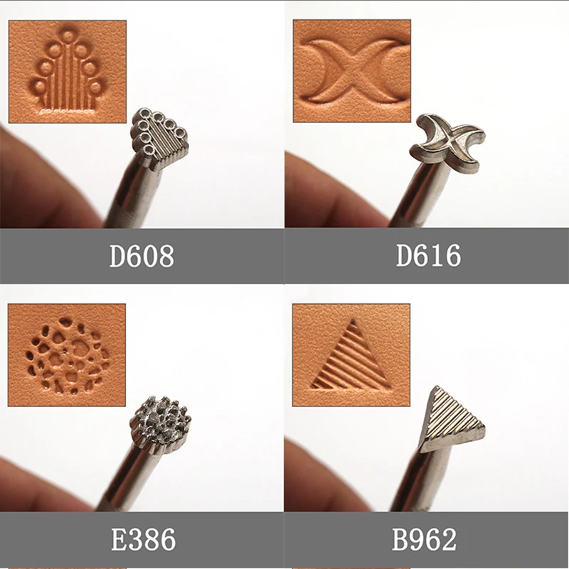 1Pcs Metal Leather Working Saddle Tools Leather Craft Stamps Leather Stamping Pattern DIY Printing Supplies - Image 5
