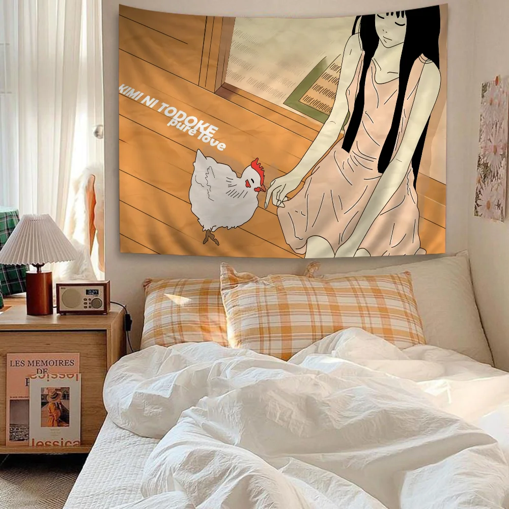 Kimi Ni Todoke Hanging Bohemian Tapestry Hanging Tarot Hippie Wall Rugs Dorm Japanese Tapestry