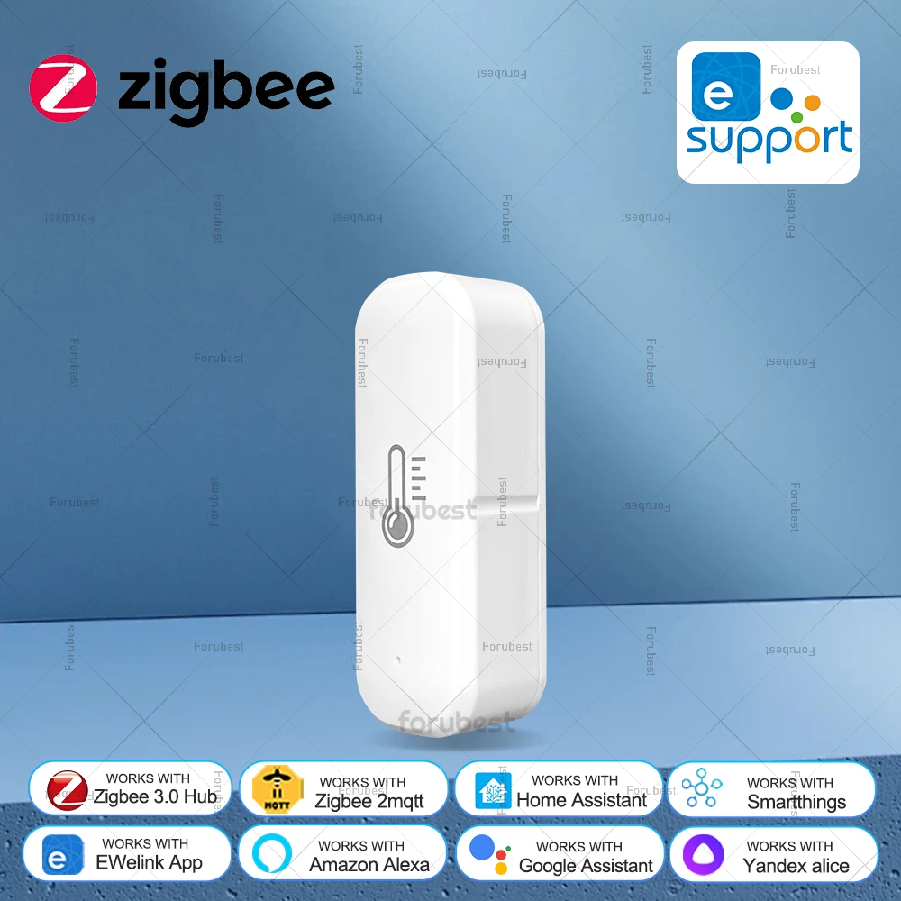 ZigBee Smart Temperature And Humidity Sensor eWeLink App Remote Monitor For Smart Home Works With Alexa Google Yandex Alice Z2M