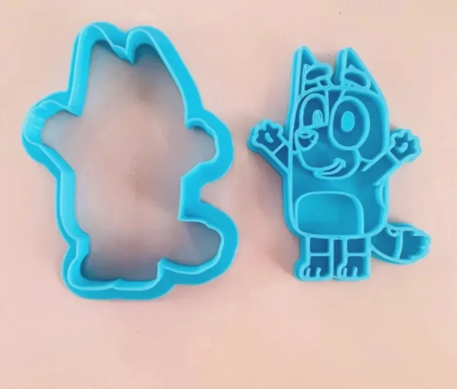 Bluey Cookie Molds Cartoon Anime 3D Solid Mold Press Plastics Baking Tool Cute Parent-child Interaction Kids Birthday Gifts