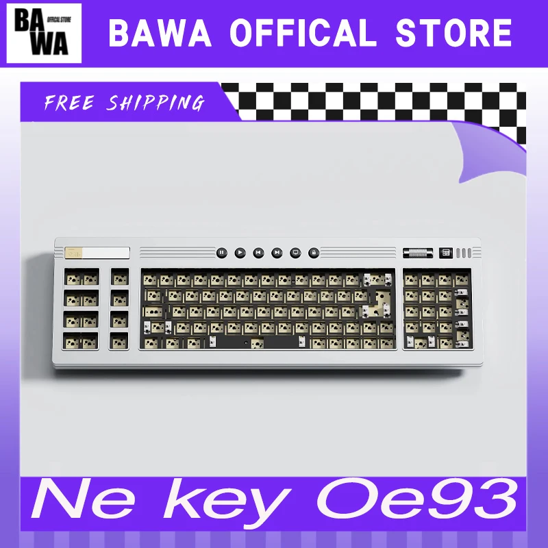 Ne key Oe93 Mechanical Keyboard Kit 3mode Retro Style Aluminum Gamer Keyboard Kit Nekey Custom Computer Gamer Accessories Gifts