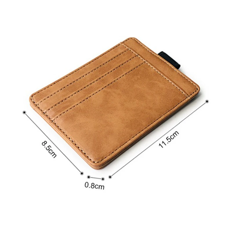 Ultra-thin PU Leather Elastic Band Card Holder Creative Credit Card Cover Multi-function Multi-card Slot Driver\'s License Clip