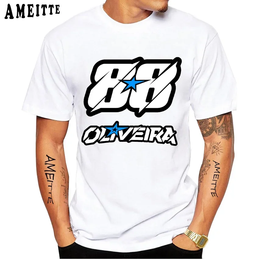 Miguel Oliveira 88 GP Race Rider T-Shirt New Men Short Sleeve GS Sport Boy Casual Tees Spain Motorcycle Riding Lovers White Tops