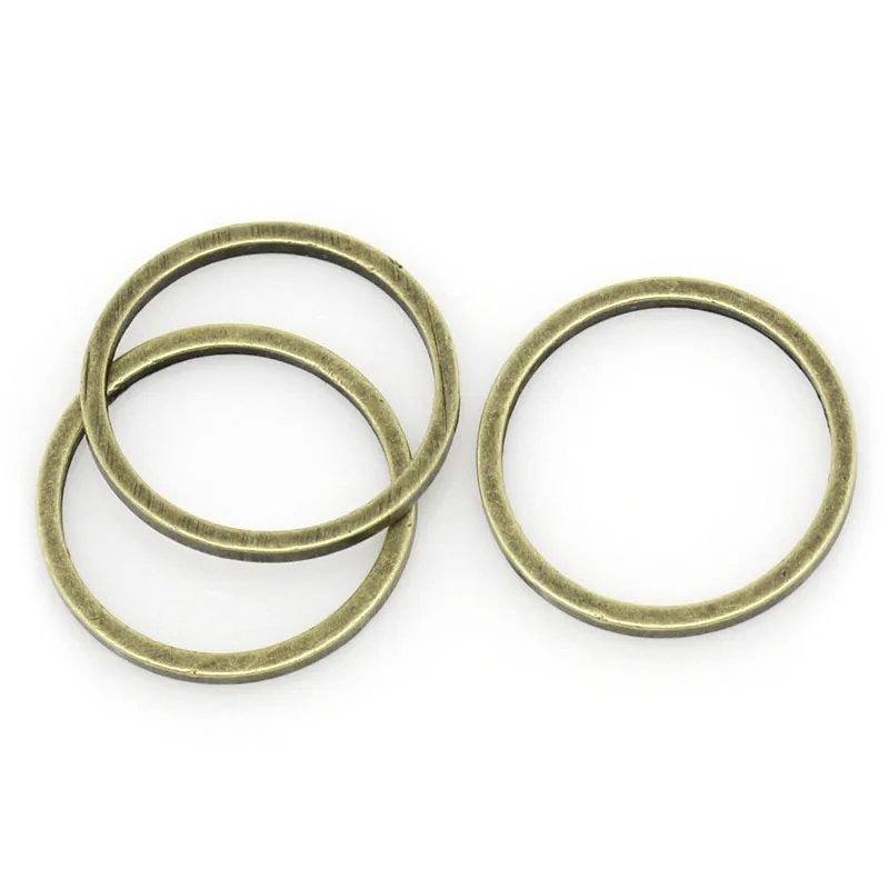 8seasons 100pcs Kupfer geschlossene Bieger inge antike Bronze Spalt ringe Steck verbinder für DIY Schmuck herstellung Zubehör 12mm Durchmesser. – Detail 3