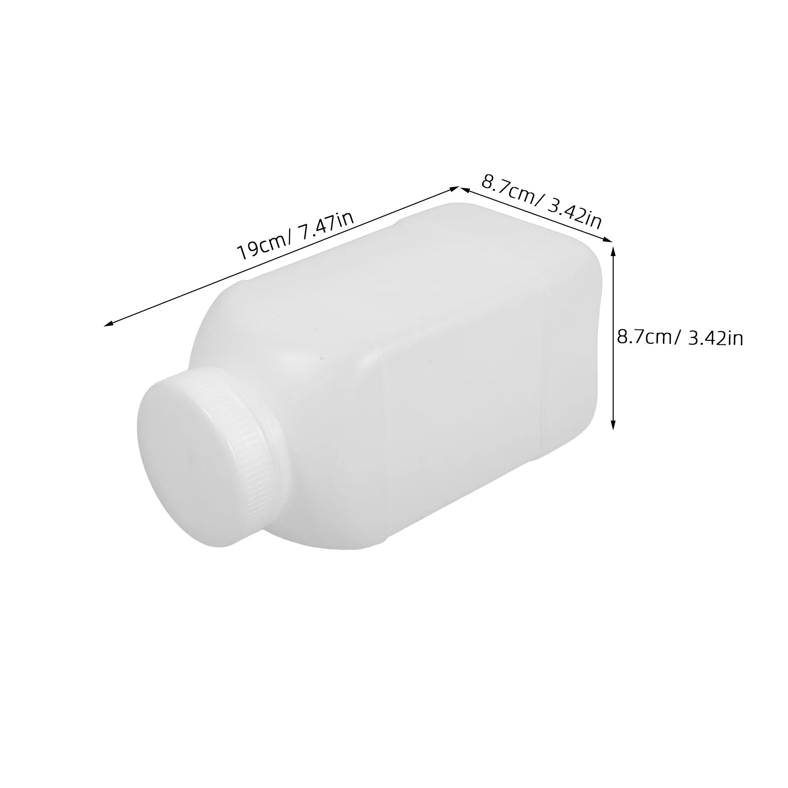 2개 1000ml 와이드 마우스 시약병 플라스틱 실험실 화학 저장 용기 대용량 사각형 액체병