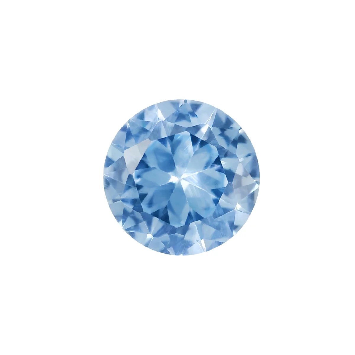 Round Brilliant Cut Faceted Light Blue Spinel Ideal for Wax Casting Multiple Sizes to Choose