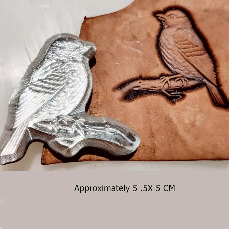 

3D штамп для тиснения кожи из алюминиевого сплава с узором птицы - маленькая 3D форма для штамповки кожи растительного дубления для поделок ручной работы