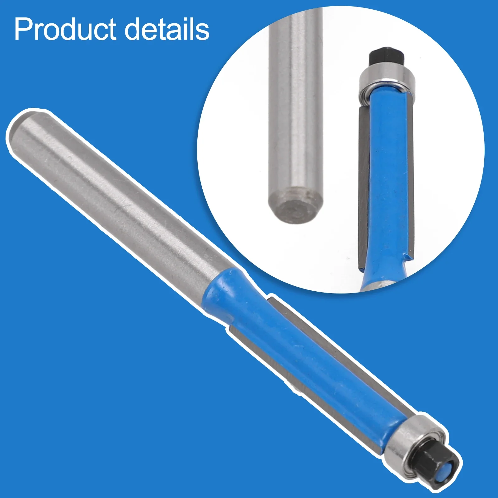 Blue Silver Smooth Accurate Alloy Steel Router Bit For Wood Edge Cutting Milling Cutter Router Bit Woodworking