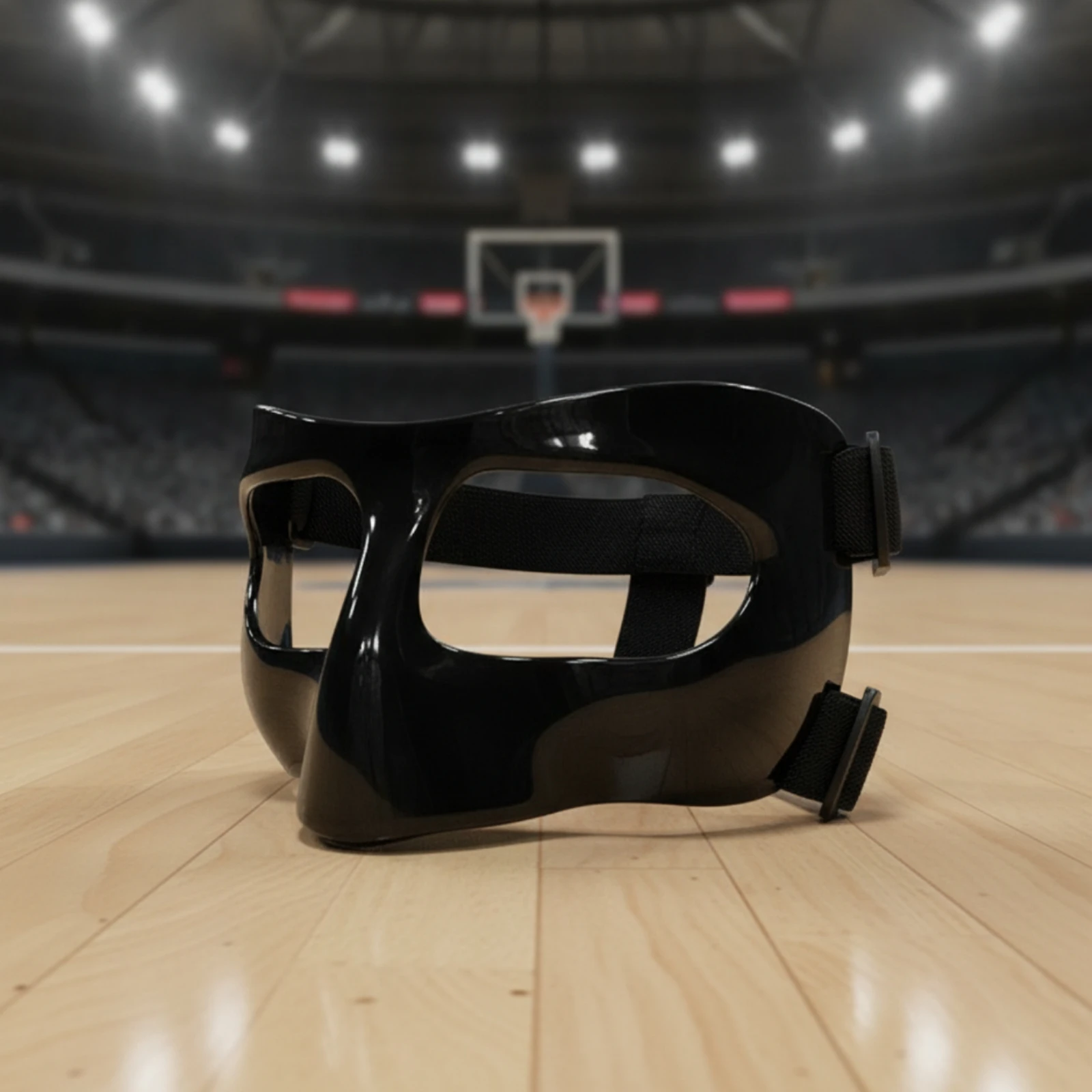Basketball Face Mask Shock-Absorbing Sports Guard Sports Face Guard Impact-Resistant Nose Guard Clear-Vision for Athletes