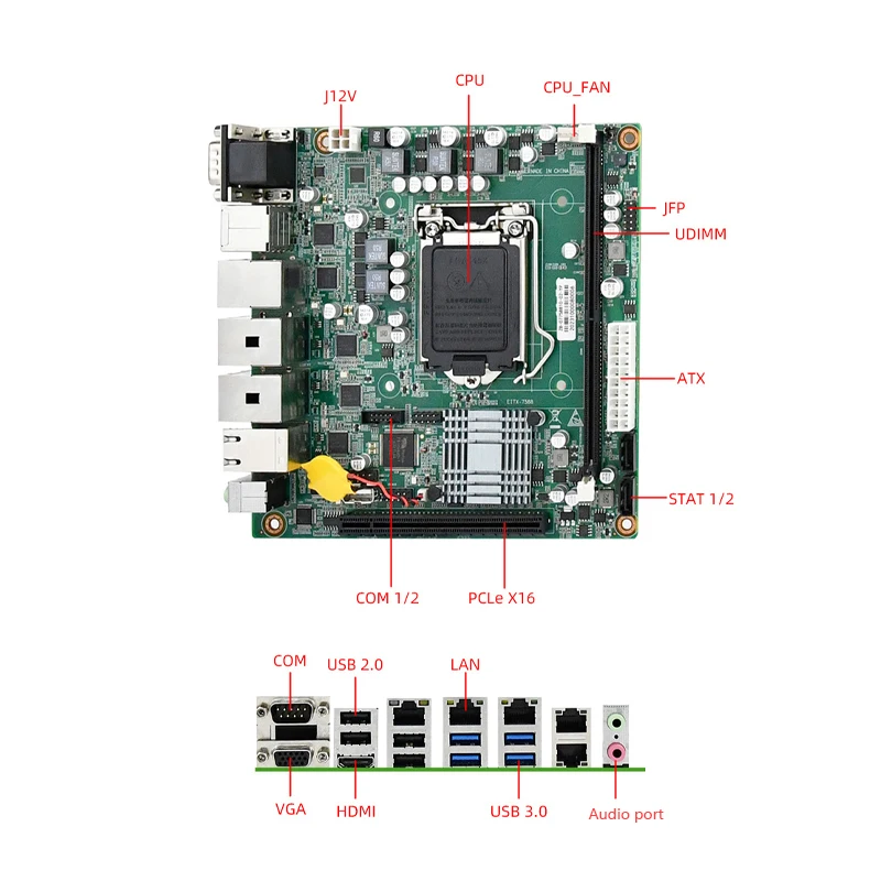 

EIP Control Hub EITX-7588 Industrial Motherboard 1151 Pin 5-Port Visual Support ATX or DC Powered Server