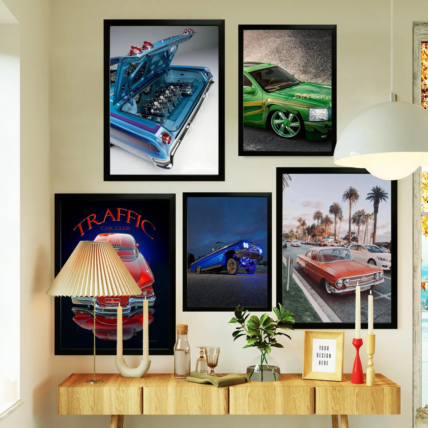 lowrider car Poster Prints Wall Art Canvas Painting Poster For Modern Family Living Room Home Decor