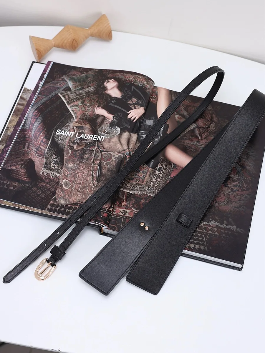 Dual -use Designer Belts For Women High Quality Knot Soft  Leather Waistband Female Waist Wide Coat Corset Belt Cummerbunds