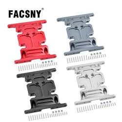 Anodized Aluminum Skid Plate Transmission Mount Gearbox Base for 1/10 RC Crawler SCX10 90047 90022 90028 Upgrade Parts