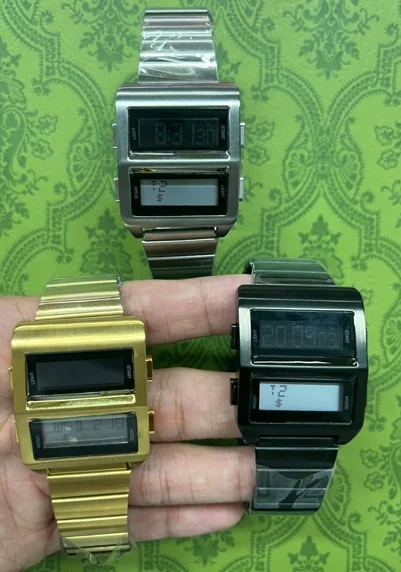 Electronics Watches For Men Women Couple Vintage 70s Retro-futuristic Style Fashion Led digital Watches Matrix IB DG