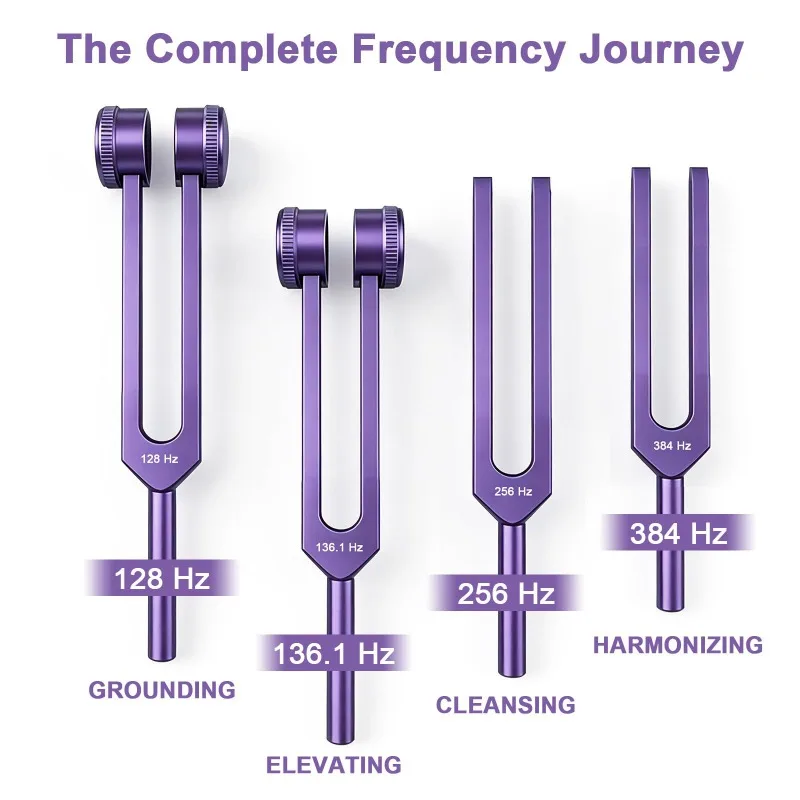 Meditation Tuning Fork 128Hz 136.1Hz 256Hz 384Hz Tuning Forks Aluminum Alloy Forks Sound Healing Musical Instruments Percussion