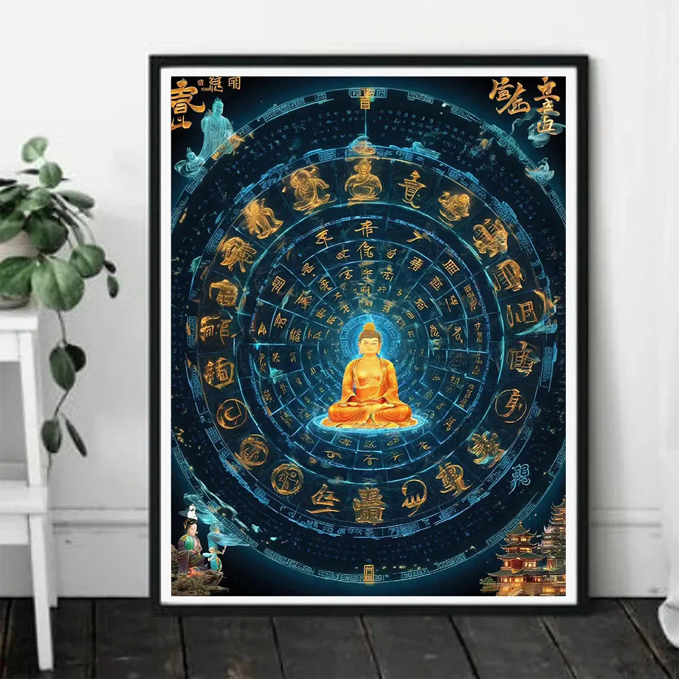 5d Diamond Embroidery Buddha Statue Meditation Cross Stitch Mosaic Full Square Round New Arrival Diamond Painting Handmade Hobby