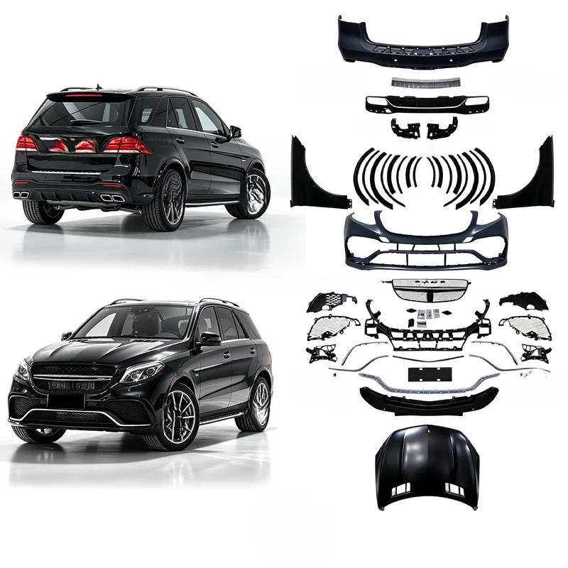 High Quality GLE63 Style Body Kit With Bumper For ML-Class W166 ML300 ML350 ML450 Old To New Upgrade Tuning Parts