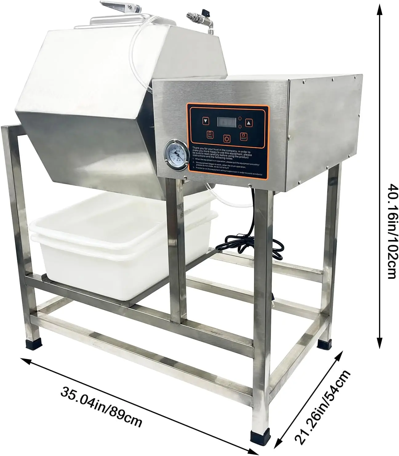 90L 상업용 진공 육류 및 채소 텀블러 마리네이터 스테인리스 스틸 전기 마리네이팅 기계