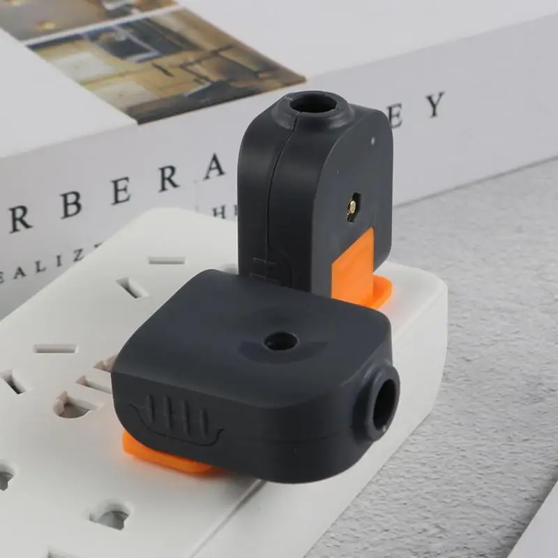 1Pc 10A 250V 90Degrees Rotatable Two Pin Power Plug Heavy Duty Insulated Shell For Industrial Home Electrical Repair Projects